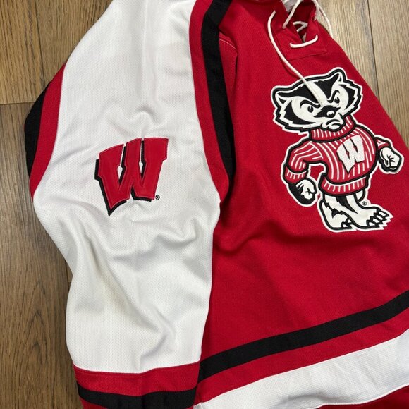 Wisconsin Badgers Hockey Jersey Colosseum Athletics Mens Large UW Madison - Picture 4 of 9